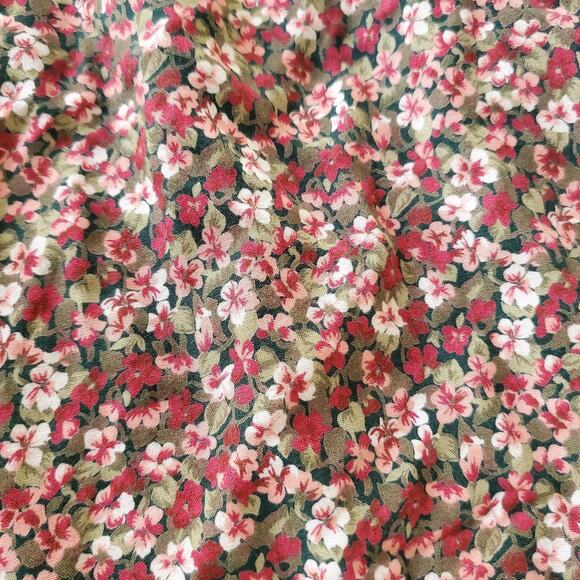 Vintage 90s Southern Lady Skirt Medium Floral Button Front A-Line Midi USA 90s - Picture 3 of 8